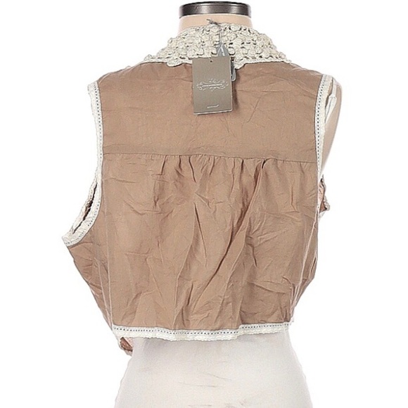 NWT ANTHROPOLOGIE Elizabeth Gillet Cotton Vest - Picture 3 of 7